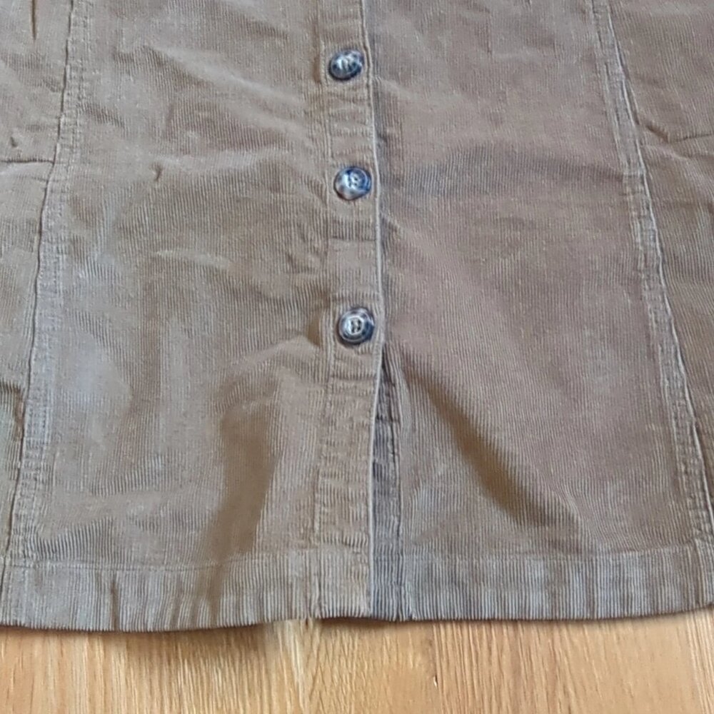 Toad&Co Large Brown Scouter Cord Jumper Dress Y2K CabinCore Cottage Prairie - Picture 6 of 9